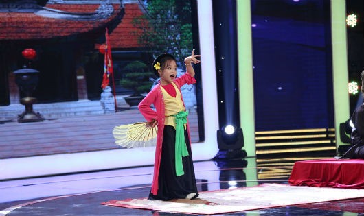 Một “sao nhí” trong chương trình truyền hình thực tế dành cho trẻ.