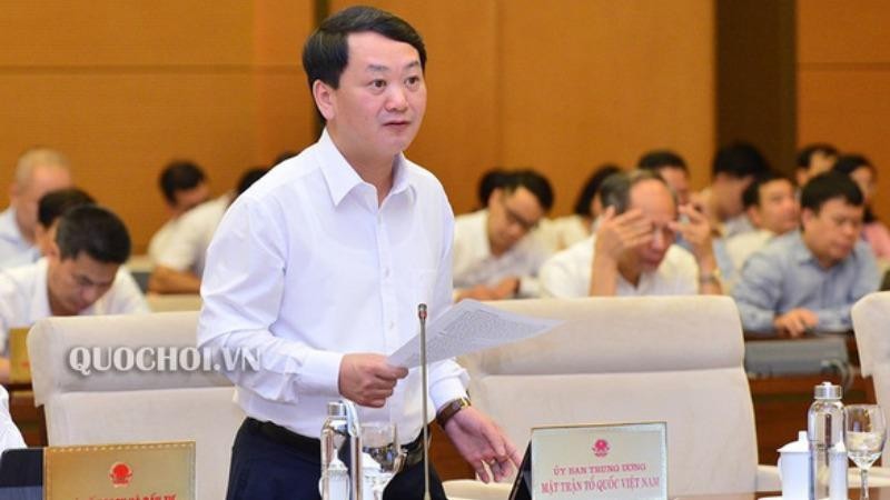 Phó chủ tịch kiêm Tổng thư ký MTTQ Việt Nam Hầu A Lềnh - Ảnh: Quochoi.vn