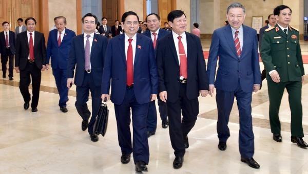 Thủ tướng Phạm Minh Chính cùng một số thành viên Chính phủ.