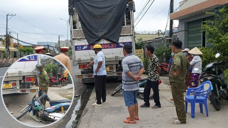 Tiền Giang: Tông vào xe tải đang dừng trên Quốc lộ 1, người đàn ông đi xe máy nguy kịch 