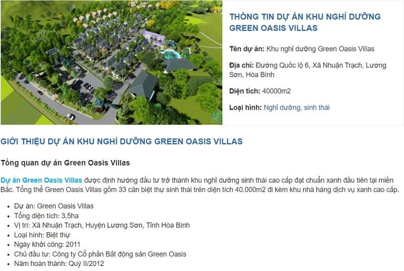 Hòa Bình có “bất lực” với dự án Green Oasis Villas không đủ điều kiện pháp lý? ảnh 1
