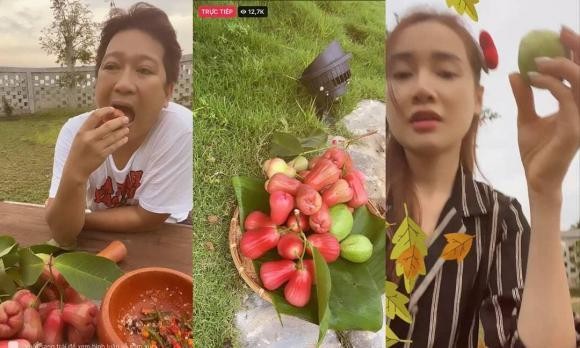 Nhã Phương livestream khoe biệt thự sân vườn nuôi cá, cây trái trĩu quả ảnh 2