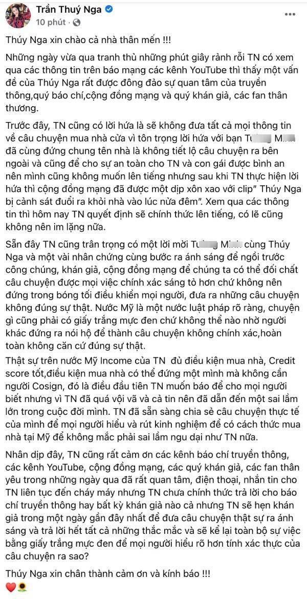 Thúy Nga lần đầu lên tiếng về vụ cảnh sát ập tới nhà giữa đêm ảnh 3