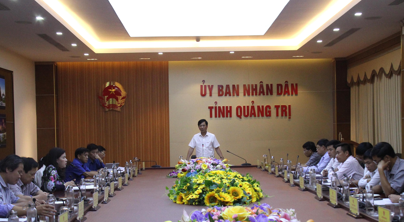 Ông Hoàng Nam, Phó Chủ tịch UBND tỉnh, Trưởng Ban Chỉ đạo phát triển du lịch tỉnh Quảng Trị phát biểu kết luận tại cuộc họp.