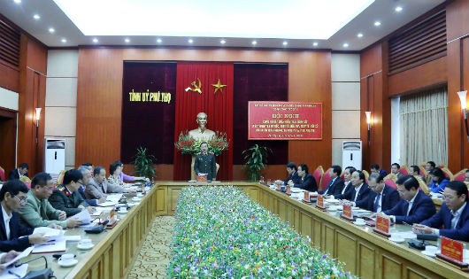 Đồng chí Tô lâm, Ủy viên Bộ Chính trị, Bộ trưởng Bộ Công an phát biểu tại hội nghị.
