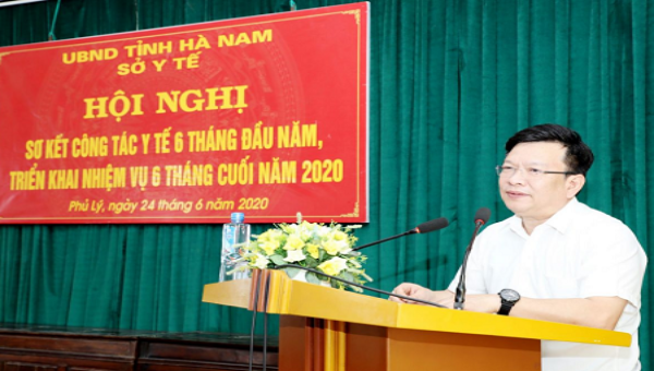PGS-TS Lê Quang Minh – Giám đốc Sở Y tế tỉnh Hà Nam phát biểu kết luận Hội nghị.