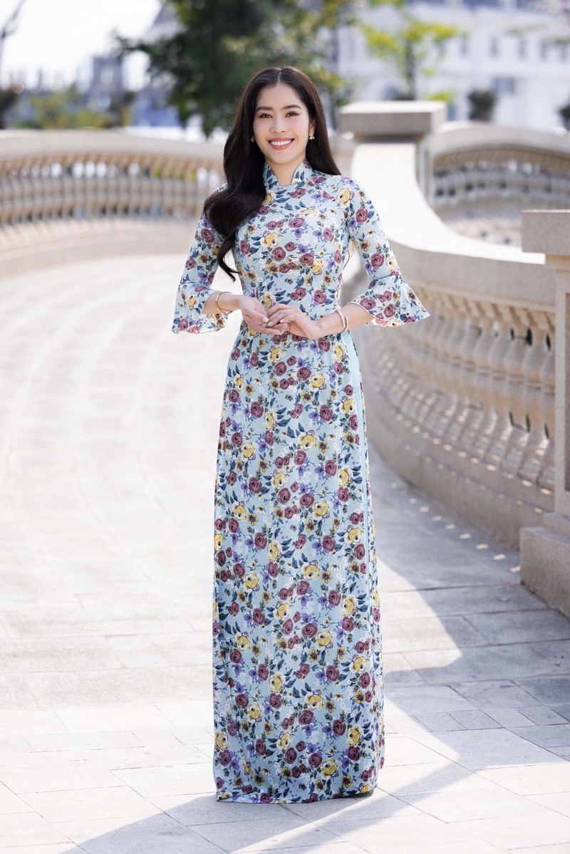 Nam Em và dàn thí sinh Miss World Vietnam 2022 khoe sắc với áo dài ảnh 3