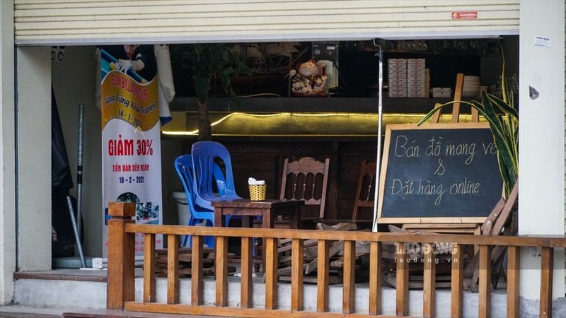 Nhà hàng, cơ sở dịch vụ ăn, uống chỉ cho phép bán hàng mang về. Ảnh: laodong.vn