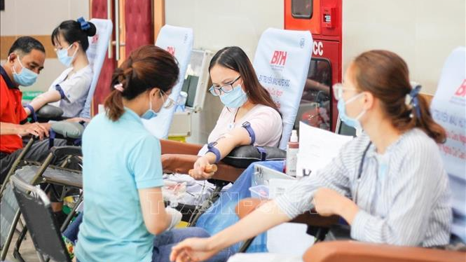 Viện Huyết học-Truyền máu Trung ương kêu gọi người dân tham gia hiến máu. Ảnh: Báo Tin tức