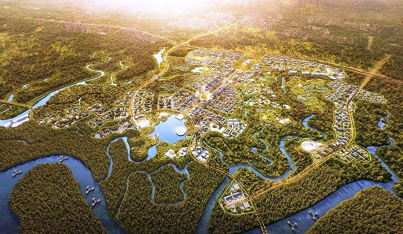 Phối cảnh thủ đô mới Nusantara của Indonesia sẽ được xây dựng trên đảo Borneo.