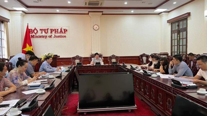 Buổi làm việc về Kế hoạch tổ chức các hoạt động hưởng ứng Ngày Pháp luật nước CHXHCN Việt Nam 9/11/2022.