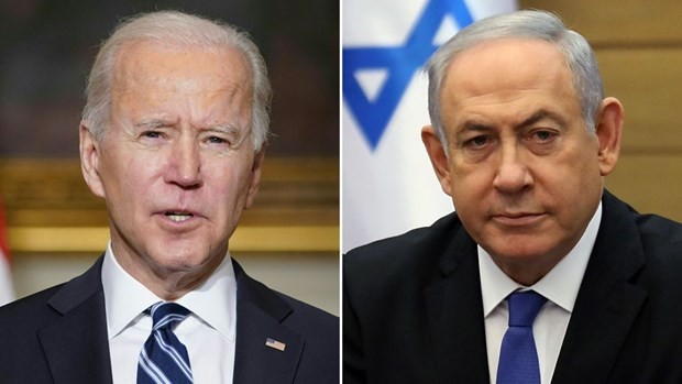 Tổng thống Mỹ Joe Biden và Thủ tướng Israel Benjamin Netanyahu. Ảnh: CNN.