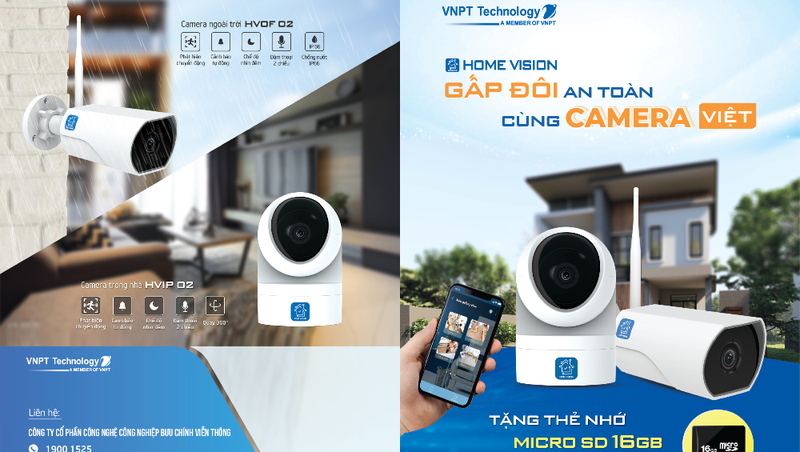 Tại thời điểm mở bán, VNPT Technology sẽ cung cấp hai loại thiết bị giám sát an ninh cho hộ gia đình là camera trong nhà (Home Vision HVIP02) và camera ngoài trời (Home Vision HVOF02).