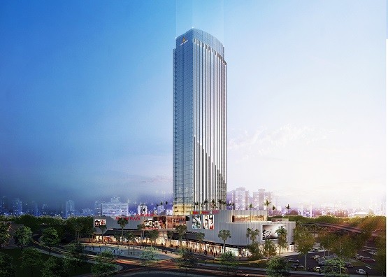 Phối cảnh tòa tháp 45 tầng trong dự án Vinhomes Riva City