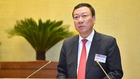 Tổng Thanh tra Chính phủ Đoàn Hồng Phong, thừa ủy quyền của Thủ tướng Chính phủ trình bày Tờ trình dự án Luật Thanh tra (sửa đổi).