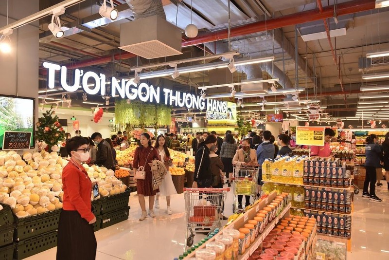 Khu vực hàng tươi sống của siêu thị VinMart Ocean Park