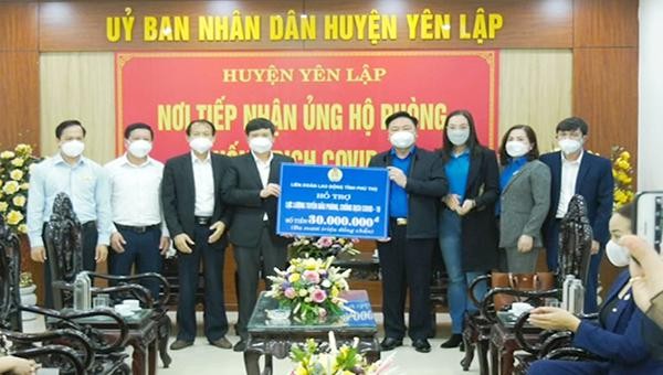 Trong đợt 2/2021, tỉnh Phú Thọ tiếp nhận tổng số tiền gần 21 tỉ đồng ủng hộ Quỹ phòng, chống COVID-19