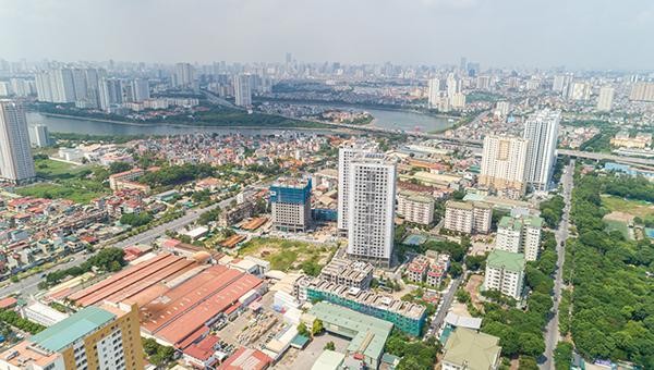 Tòa DV04 tại dự án sắp cất nóc trong tháng 12 này