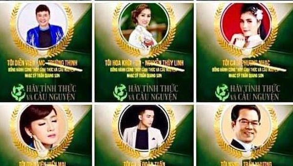 Các nghệ sỹ tham gia MV "Hãy tỉnh thức và cầu nguyện".