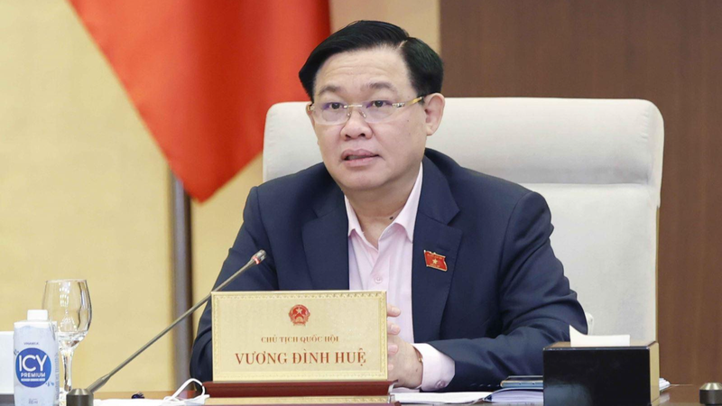 Chủ tịch Quốc hội Vương Đình Huệ điều hành Phiên họp cho ý kiến về Kỳ họp thứ 3, Quốc hội khóa XV