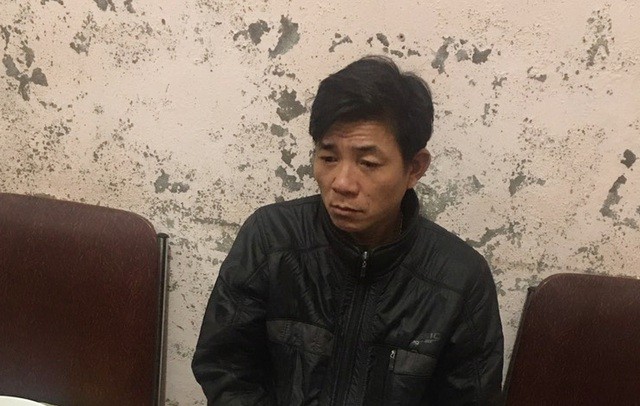 Đối tượng Xên Văn May tại cơ quan điều tra.