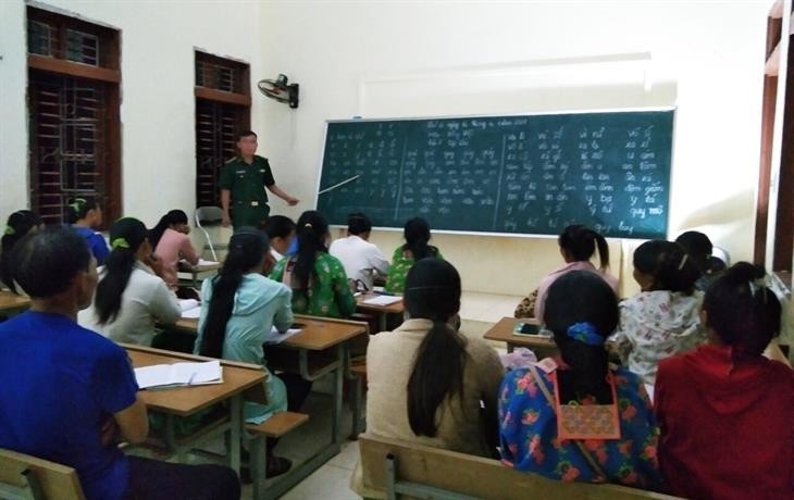 Lớp học của thầy giáo Mùa A Páo Tủa.