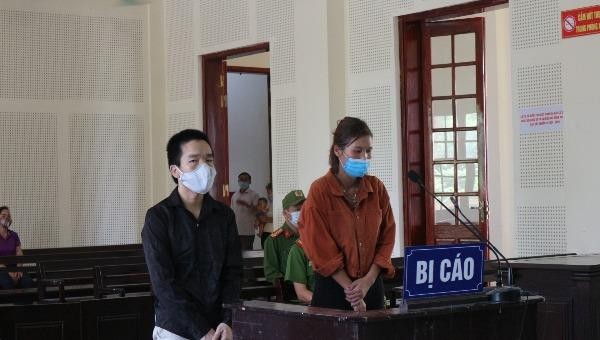 Các bị cáo tại phiên tòa.