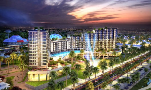 Phối cảnh dự án FLC Grand Hotel Sầm Sơn ngày 8/4.