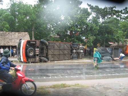 Hiện trường vụ tai nạn.