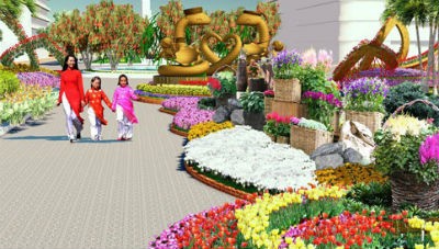 Đường hoa Nguyễn Huệ. Ảnh: MH