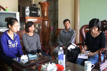 PV trong một lần tìm hiểu thông tin liên quan đến một vụ án hiếp dâm