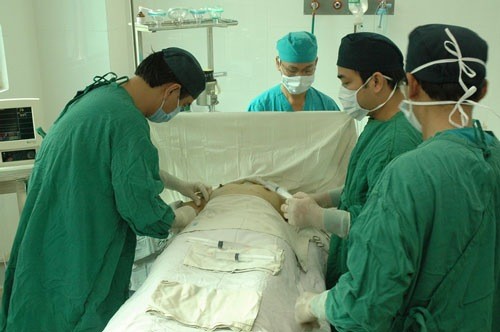 Một ca phẫu thuật ngực
