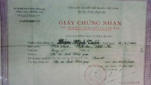 Văn bằng được ông Tuấn chỉnh sửa và sử dụng